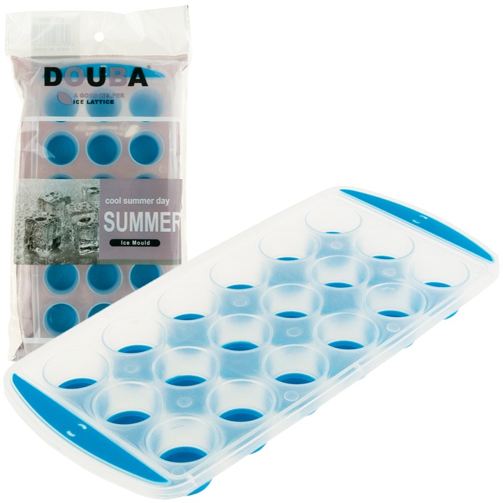 Jégkocka forma, Top Gift, 18 rekeszes, 25x12x2,5cm, szilikon