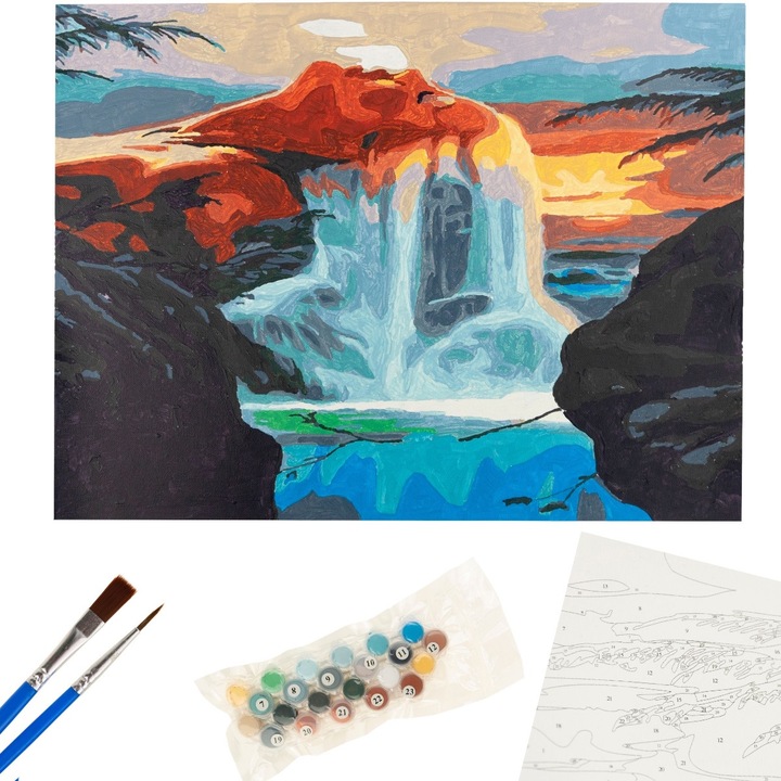 Set Pictura pe Numere, 23 Culori, 30x40cm