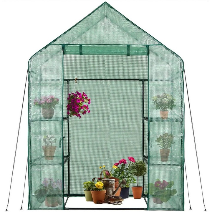 Mini sera pentru balcon, 140x73x200cm, structura metalica, folie PE