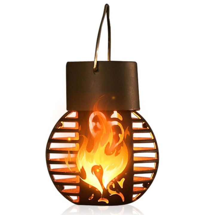 Lampa solara suspendata, design aerisit, 9x7cm, iluminare 8 ore