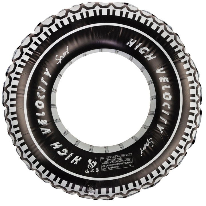 Colac de inot unisex, rezistent la uzura, usor de umflat, multicolor, 48cm