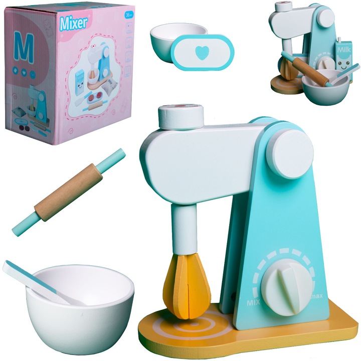 Детска кухня, Лука, с аксесоари, пастел, 17.5x9.5x16см