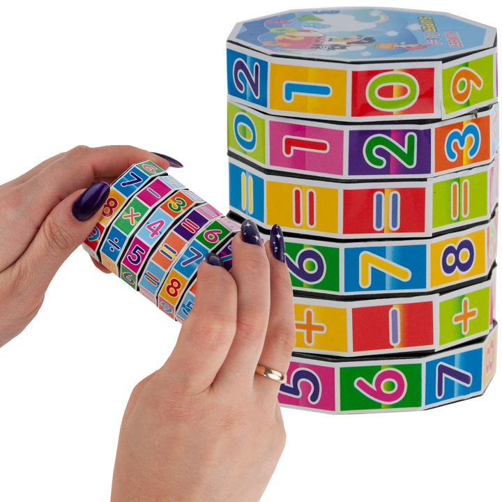 Cilindru educativ pentru invatarea numerelor, Luka, 7,2x5,3cm, multicolor