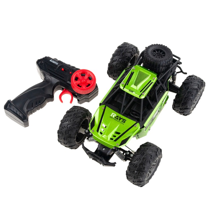 Офроуд автомобил 4х4, 1/18, 24х13х17 см, с дистанционно, зелен/черен