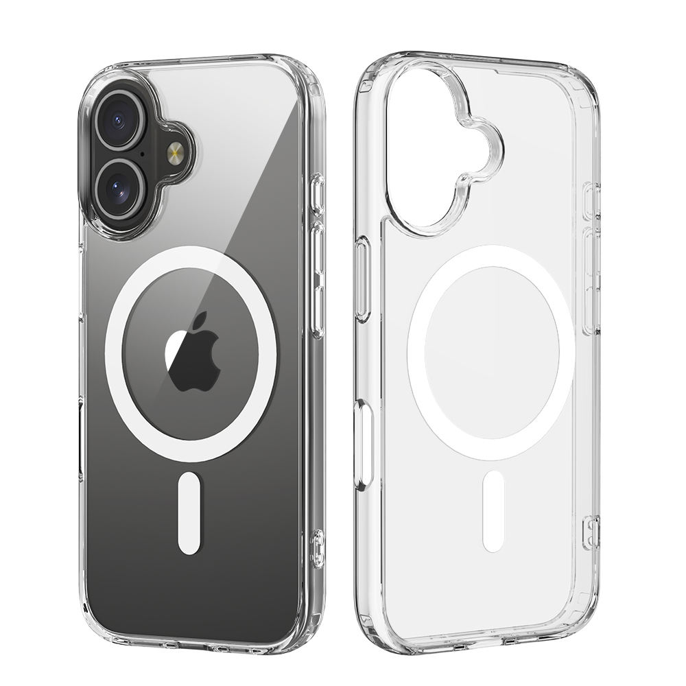 Husa pentru iPhone 16 Daden® MagSafe, Clear Case, Atasare Magnetica, Antisoc, Transparent