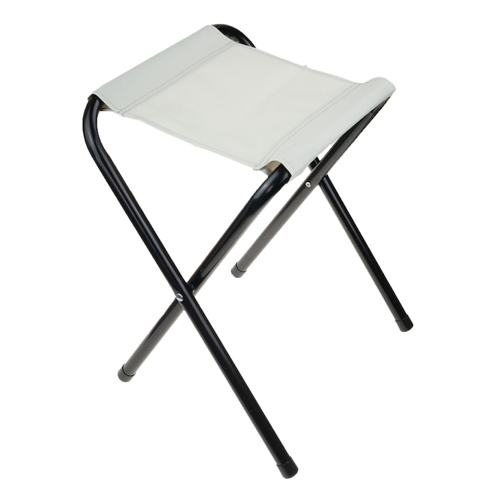 Scaun camping pliabil, ZakupyTV, 100kg, 27x32x36,5cm, gri