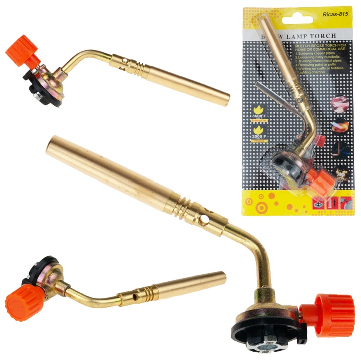 Arzator gaz Top Gift, propan-butan, ergonomic, mobil, 360° anti-flare