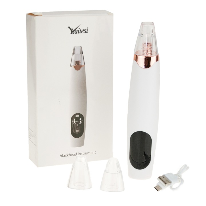 Aparat de curatare a fetei, 3 capete interschimbabile, multicolor, 15x5x5cm