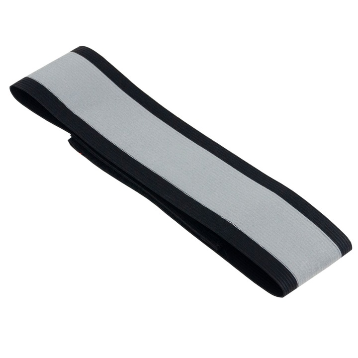 Banda reflectorizanta, Poliester, Ajustabil, Velcro, 5 x 49 cm, Negru