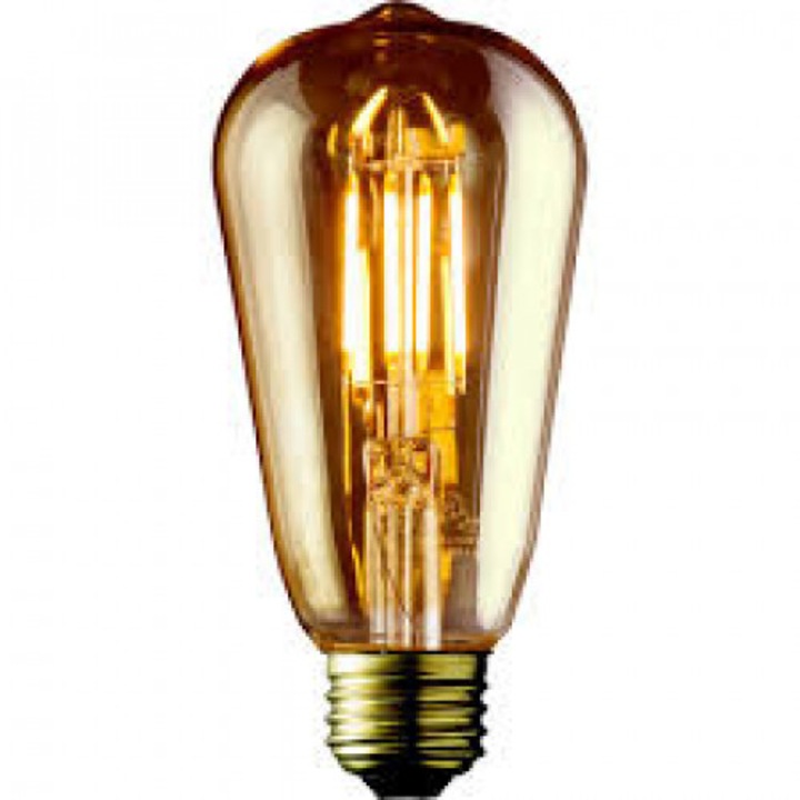 Bec decorativ EDISONA, Luka, E27, 40W, 230V, 6000h, compatibil cu dimmer