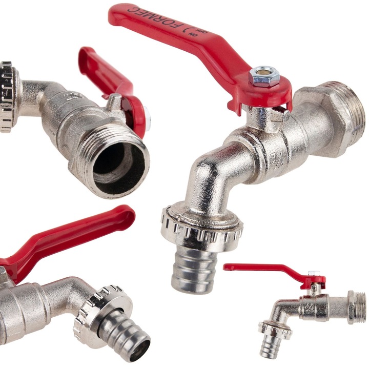 Robinet cu bila Luka 3/4", din bronz, rezistent la coroziune, dimensiuni 15x15x5cm