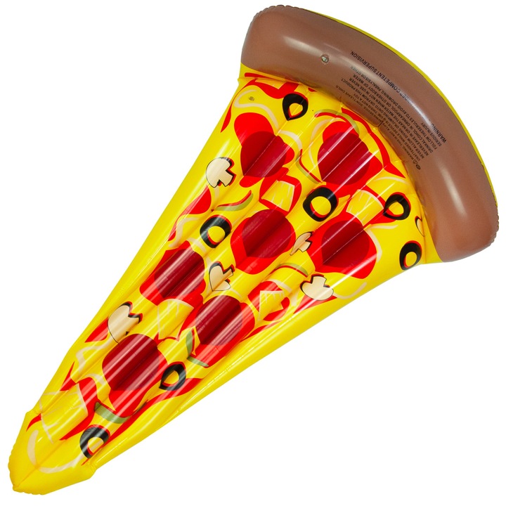 Pizza felfújható strandmatrac, 158x93x7cm, PVC, egyedi design, ideális a tengerhez és a medencéhez