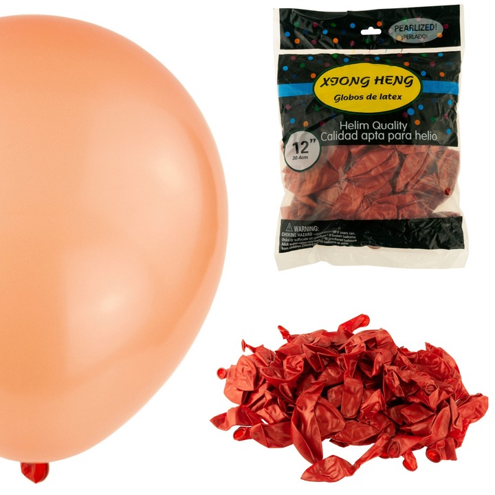 Комплект от 100 балона, 30,4 см, парти декорация, розово злато