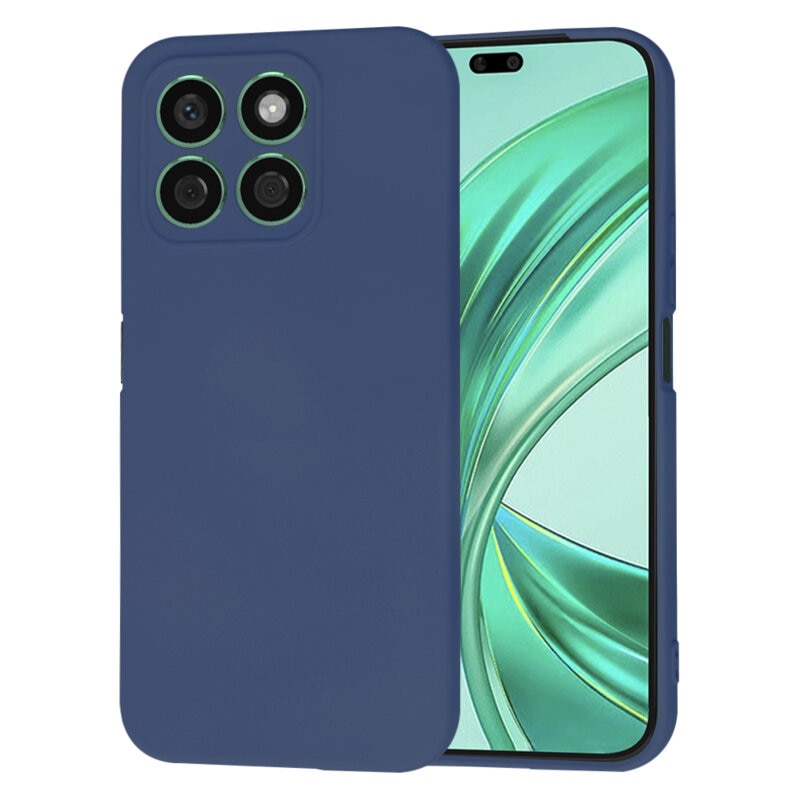 Husa Compatibila cu Honor X8B, Silicon Cover, Interior Microfibra, Protectie Camere, Bleumarin, Atlas