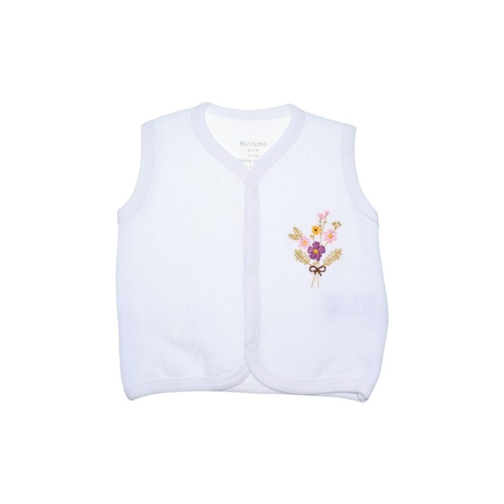 Детска жилетка Mini Junior MJ-67007 Бяла 111720