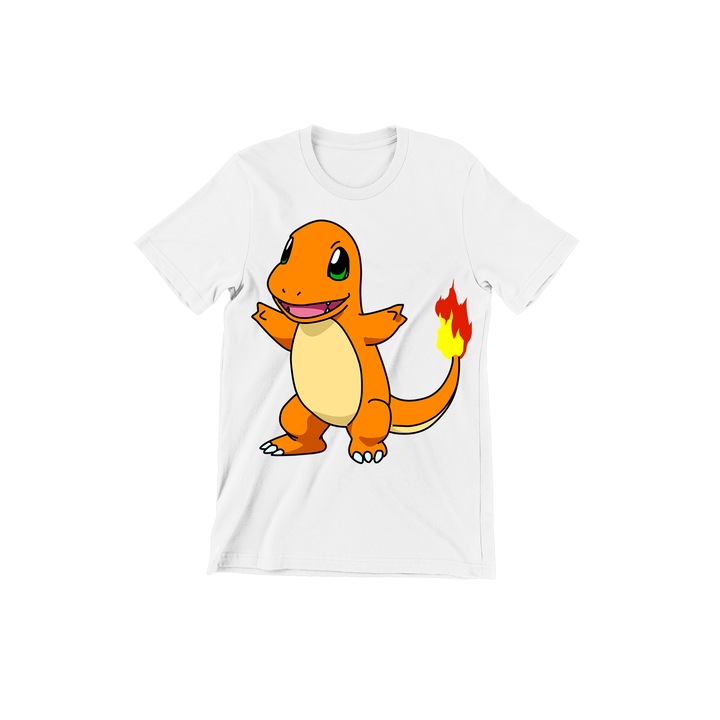 Tricou Barbati Prestige-Boutique, Pokemon, Charmander, alb, L