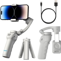 Stabilizator pentru telefon si GoPro, Gimbal Pro pentru stabilizare foto si video, Stabilizare pe 3 Axe cu Aplicatie compatibila IOS si Android, Lumina reglabila, Control ZOOM, Urmarire automata a fetei, Trepied inclus, Autonomie 8-10h, Bluetooth