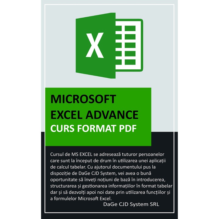 Curs Microsoft Excel 2023 Advance - invata rapid si eficient cu ajutorul documentatiei pdf
