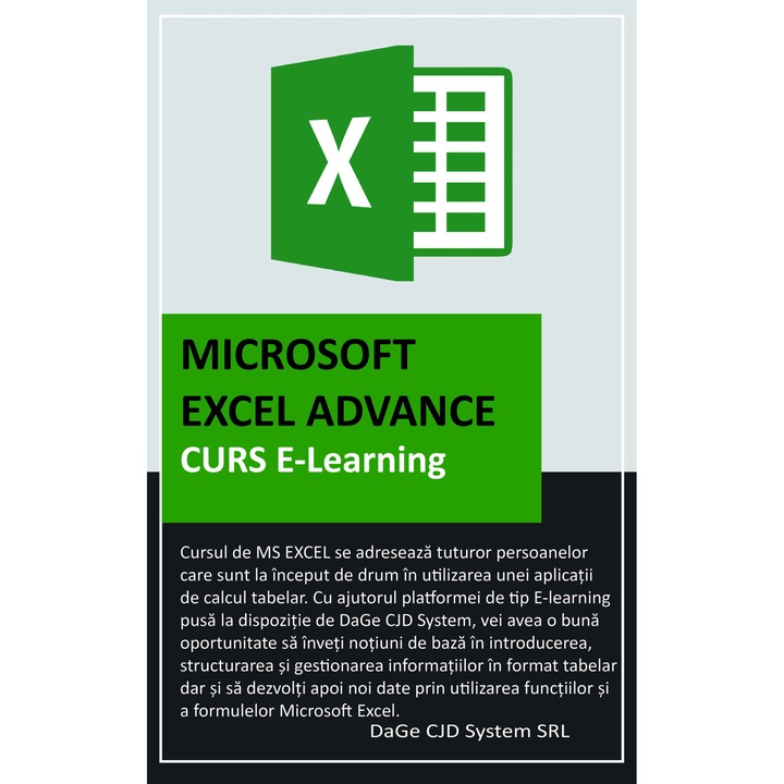 Curs Microsoft Excel 2023 Advance, platforma activa - invata rapid si eficient cu ajutorul platformei E-learning