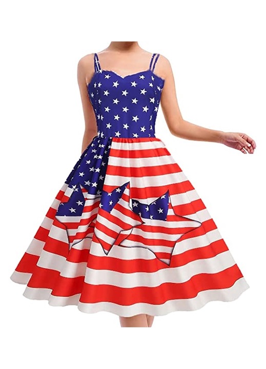 Rochie, Cozevdnt, Poliester, Fara maneci, Multicolor