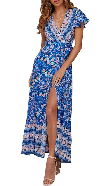 Rochie, Cozevdnt, Rayon, Albastru, S INTL