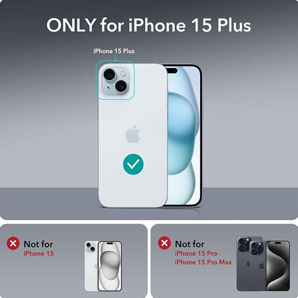 Husa telefon, compatibil Apple iPhone 15 Plus, rezistenta la zgarieturi, colturi absorbante de socuri, transparenta