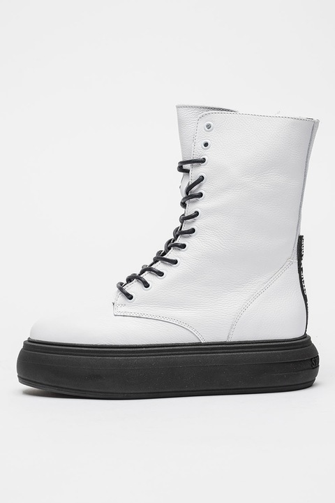 Steve Madden, Ghete de piele Harper, Alb murdar, 40