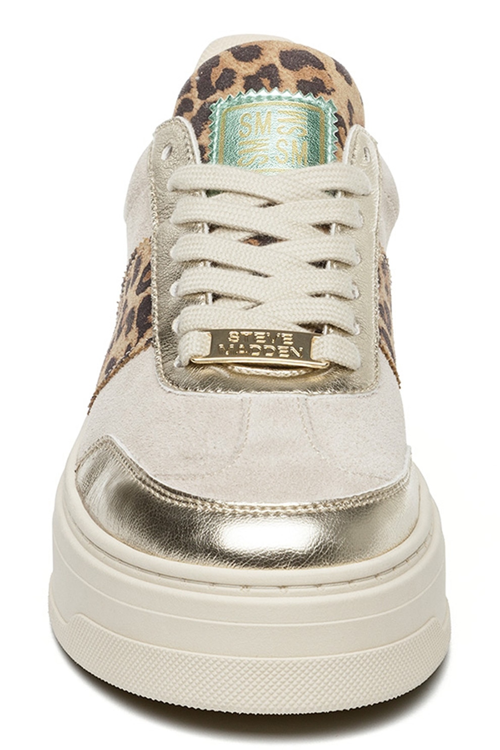 Steve Madden, Pantofi sport Moxy low-cut cu platforma, Maro, Gri