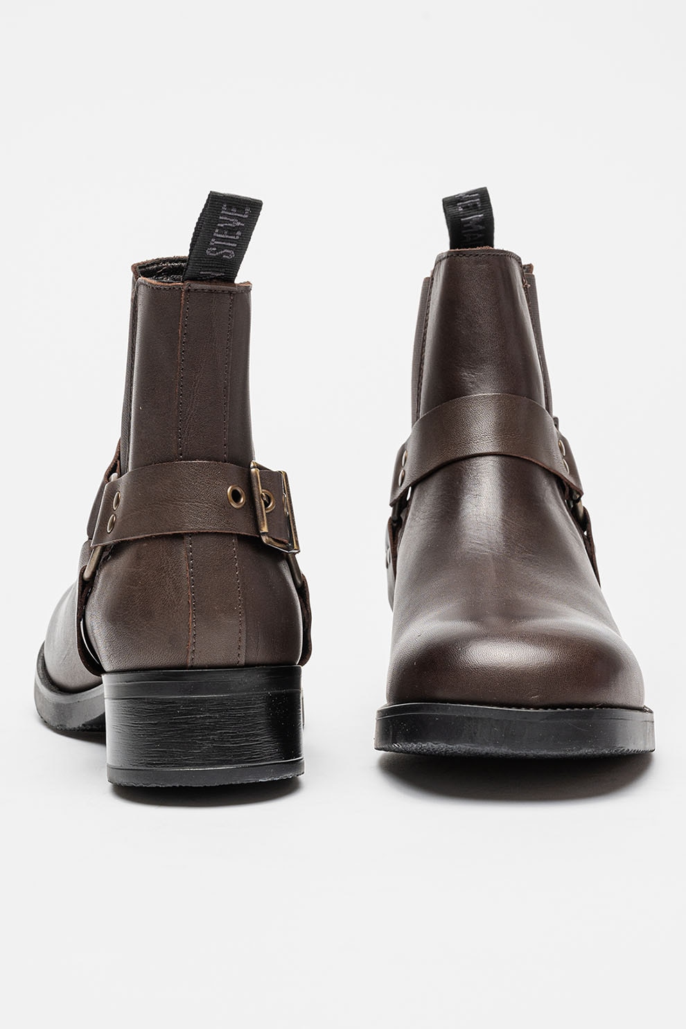 Steve Madden, Ghete Chelsea de piele Antonn, Maro inchis, 42 - eMAG.ro