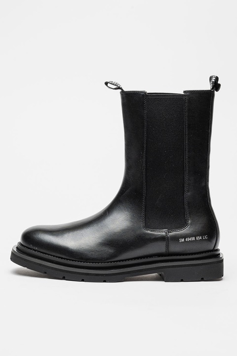 Steve Madden, Ghete Chelsea de piele Highflyer, Negru