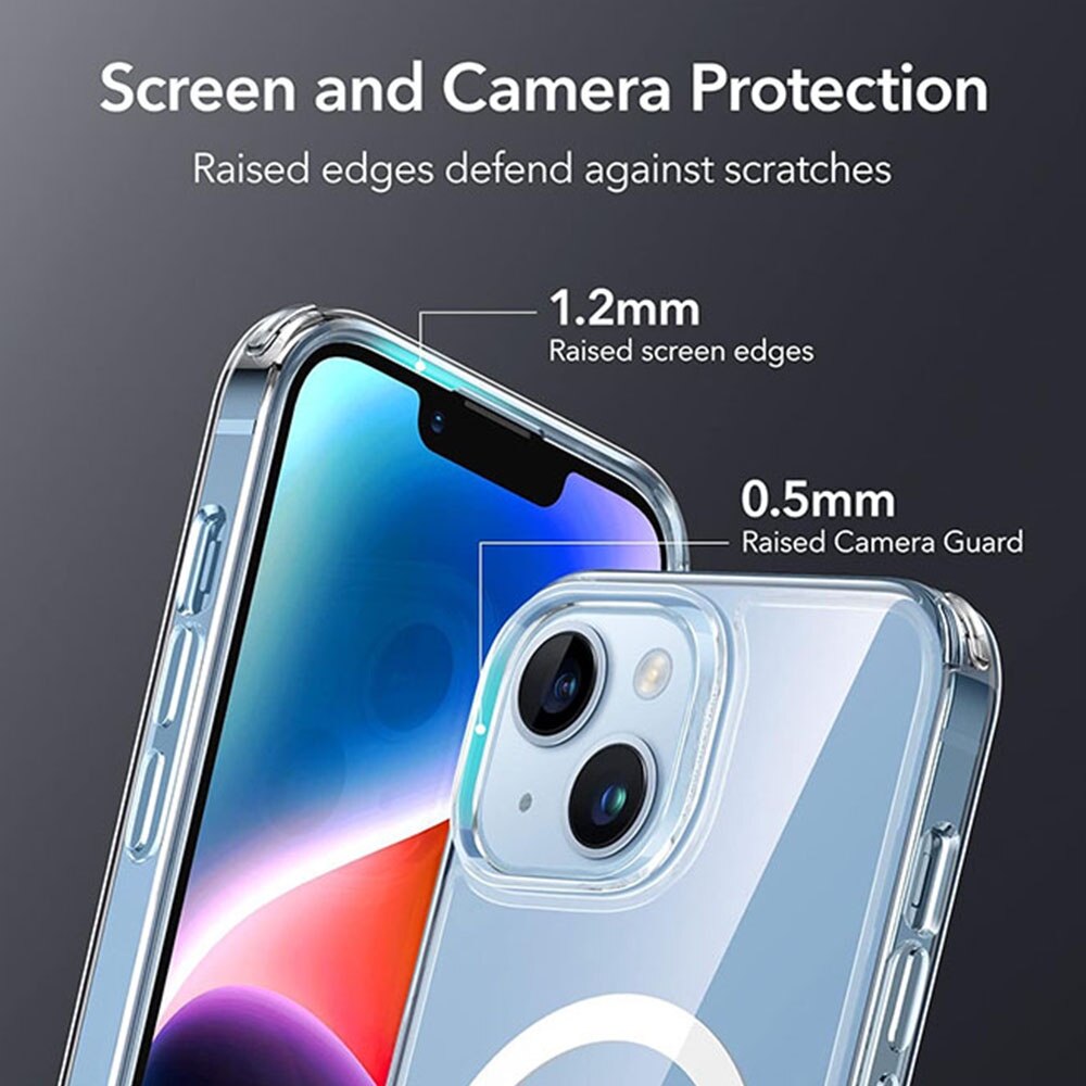 Husa telefon compatibila Apple iPhone 14, rezistenta la zgarieturi si ingalbenire, colturi absorbante, transparenta