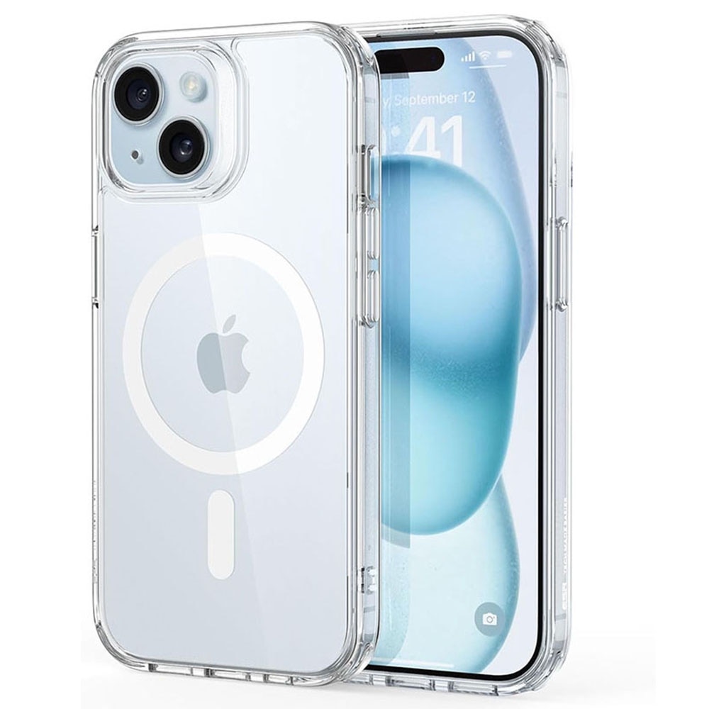 Husa telefon, compatibil Apple iPhone 14 Plus, rezistenta la zgarieturi, colturi absorbante soc, transparenta