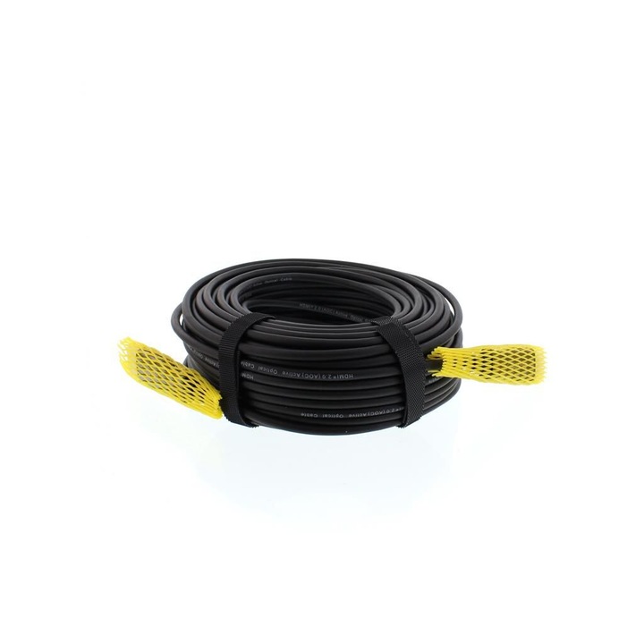 Cablu HDMI 50m 2.0 cu fibra optica AOC HDMI tata - HDMI tata aurit