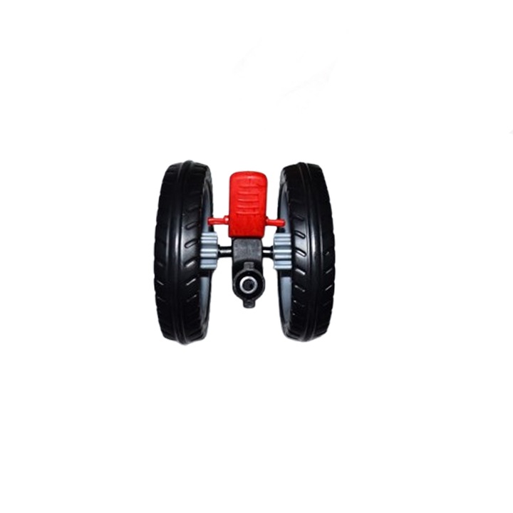 Roata dubla fata pivotanta cu frana pentru carucior Mini Junior RTA-BA30, Negru