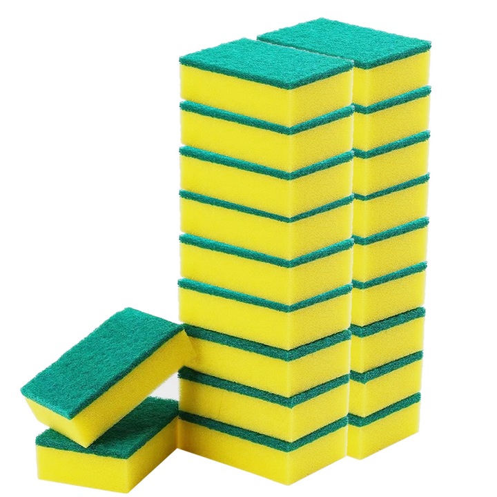 Bureti de curatat, Cozevdnt, set 20 bucati, verde, 9x6x2.8cm/10x7x2.8cm/11x7x3cm