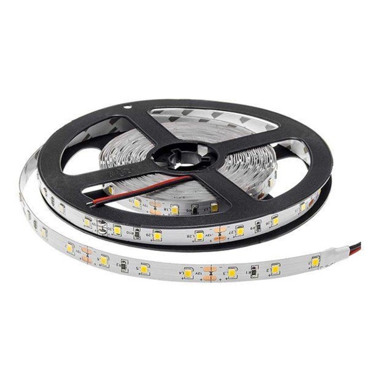 Banda LED Mercaton, pentru Decoratiuni Interioare, Flexibila, IP20, 120 LED-uri pe Metru, Alb Mediu 3000 K, 5 Metri