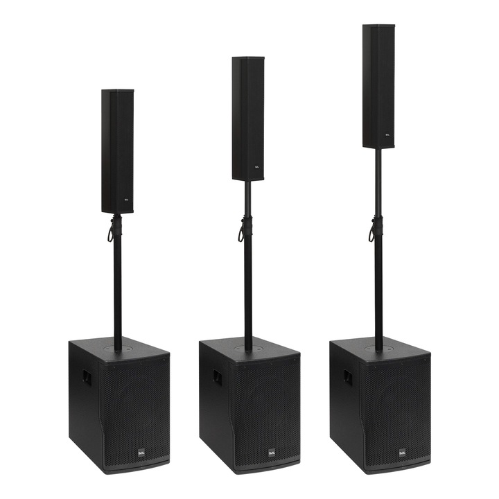 Boxa portabila, Nedis, Home by Somogyi SAL PAS10W43S sistem sunet pentru, Woofer 25 cm, Bluetooth, Suport metalic, Negru