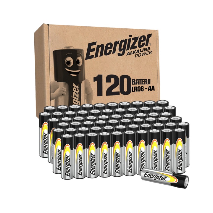 120 db Energizer Alkaline Power elemet tartalmazó csomag, AA (LR6)