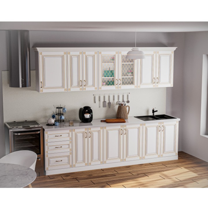 Bucatarie Imperia MS ALB 2.6M MDF, Alb