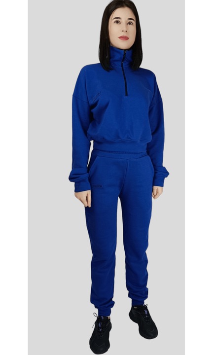 Trening CELEVRI cu guler inalt si fermoar, de dama, Albastru