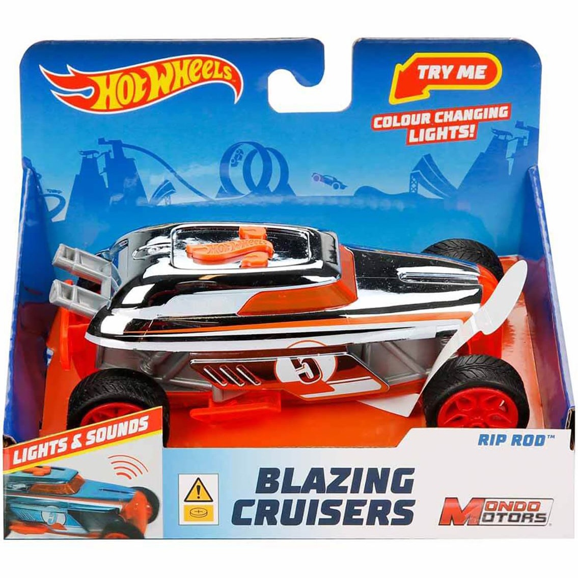 Masinuta Hot Wheels - Blazing Cruisers, Rip Rod, cu lumini