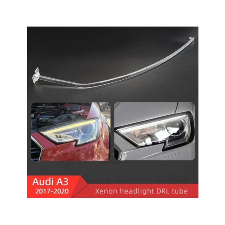 Fibra reparatie DRL far stanga Xenon Bright pentru Audi A3 8V facelift 2016-2020, material de inalta calitate