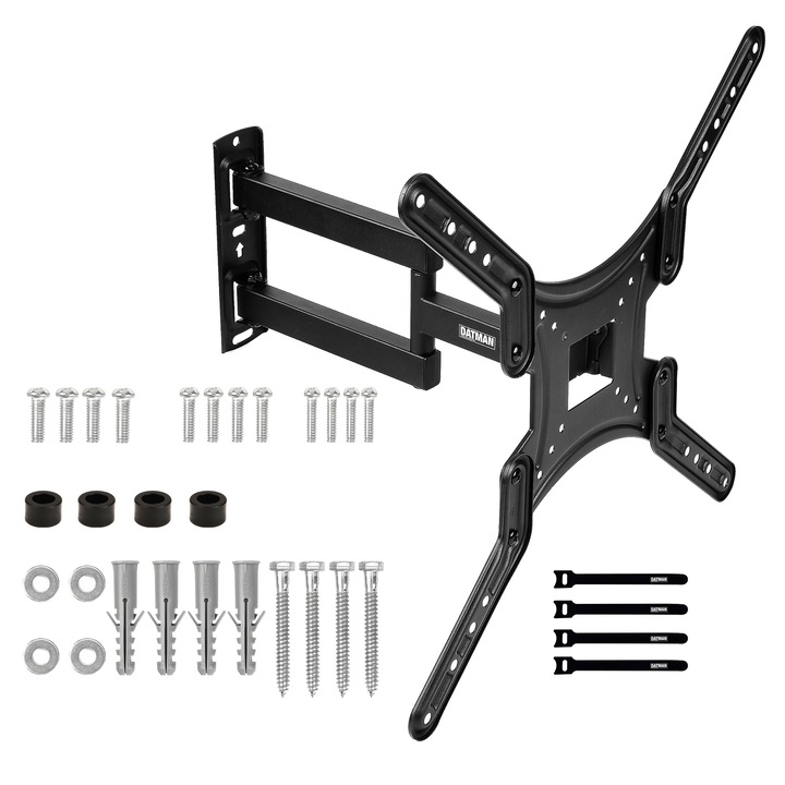 Стенна скоба за телевизор, макс. 30 кг, диагонал 32"-55" инча (81-140 cm) VESA 400x400, 300x300, 200x200, 200x100, 100x100, 75x75 - регулируема