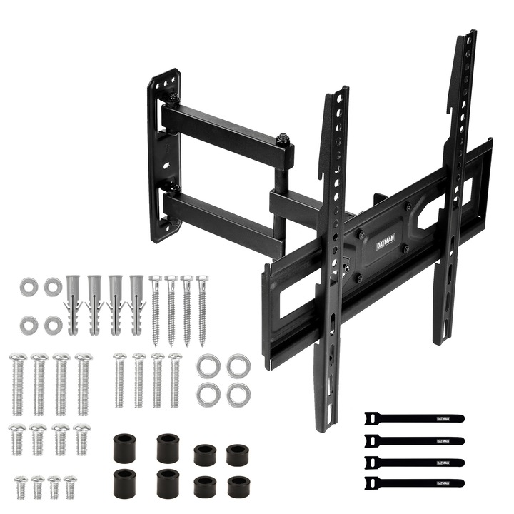 Стенна скоба за телевизор, макс. 50 кг, диагонал 32"-55" инча (81-140 cm), VESA 400x400, 400x200, 300X300, 300x200, 200x200 - регулируема