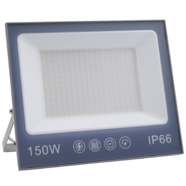 Proiector LED 150W, LED, 220V, subtire, alb rece 6500 K, 4000lm, BZRSH, 20 x 24 cm