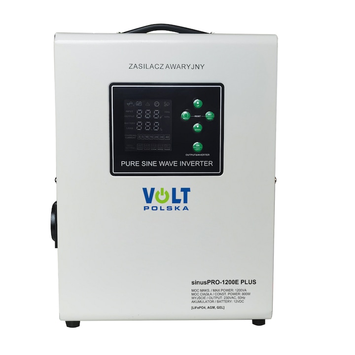 UPS VOLT UNDA PURE SINE WAVE PRO ΡΠ΅ΡΠΈΡ E PLUS 800W / 1200W 12V / 230V + ΠΏΠΎΠ΄Π΄ΡΡΠΆΠΊΠ° Π½Π° LifePO4