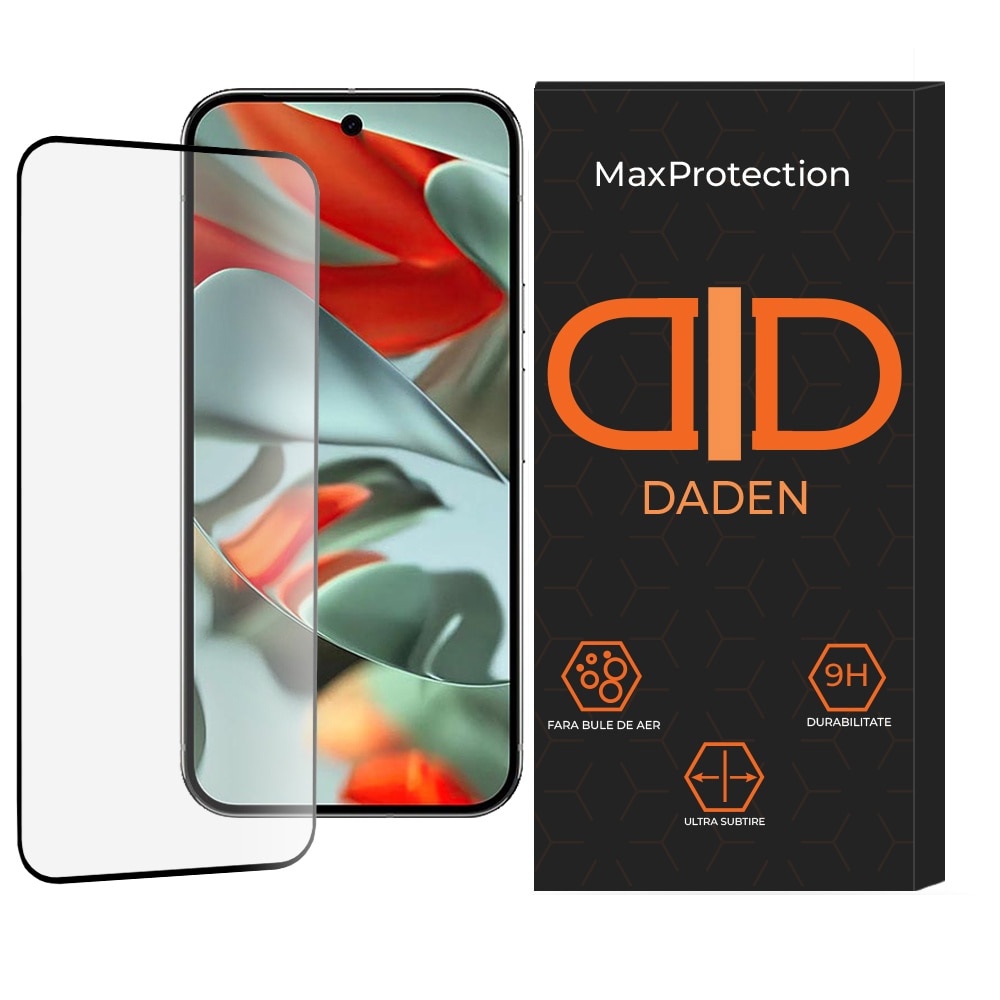 Folie Sticla Daden MaxProtection pentru Google Pixel 9 Pro XL, Full Cover, Protectie Profesionala, Ultra Rezistenta, Calitate Premium