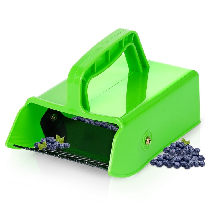 Colectoare De Fructe De Padure, Vilde, 22x14x13.5 cm, Verde, Solida Si Durabila, Fabricata Din Materiale De Cea Mai Buna Calitate, Are Un Maner Confortabil, Sta Stabil In Mana, Faciliteaza Culesul Afinelor, Coacazelor, Aroniilor Si Fructelor