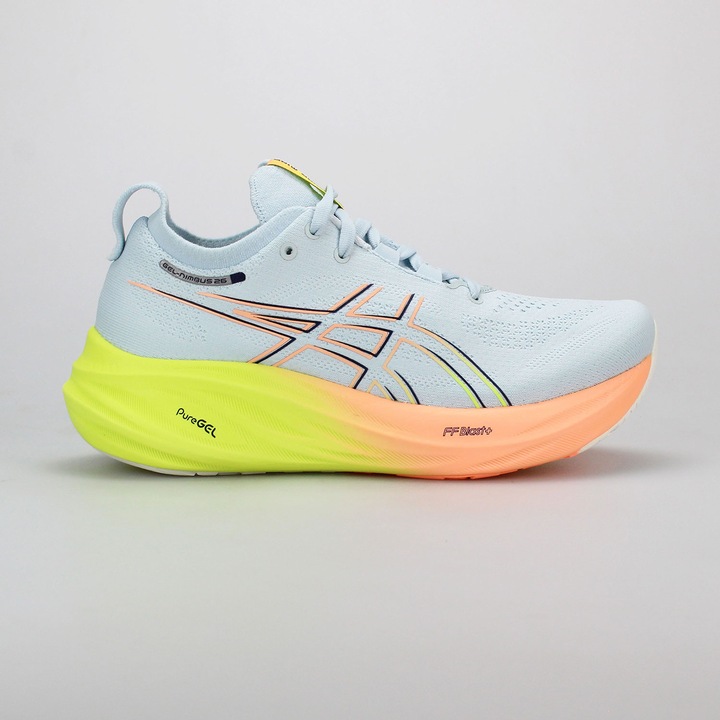 Tenisi sport dama, ASICS GEL-NIMBUS 26, Sintetic, Galben/Gri, 41.5 EU