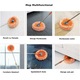 2 db PAA-home® felmosó tartozék készlet, narancssárga színű, a forgófejhez 16 cm átmérőjű, a felmosó külső átmérője 24 cm